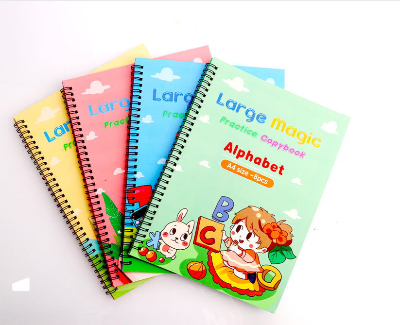 Buy ALL FIT Magic Practice Copy Book for Kids - 4Pcs Magic Book with Pens, Calligraphy  Books for Beginners Practice, Calligraphy Practice Book, Magic Kids  Practice Copy. Online at Best Prices in